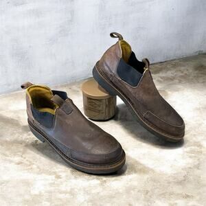 Georgia Giant Men's Size 10.5 Brown Leather Romeo Shoe Oil Resistant Comfortable